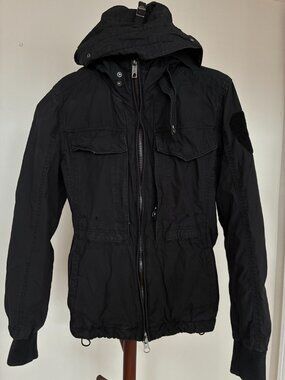 JETLAG Men's Hooded Military-Style Utility Jacket
